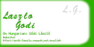 laszlo godi business card
