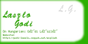 laszlo godi business card